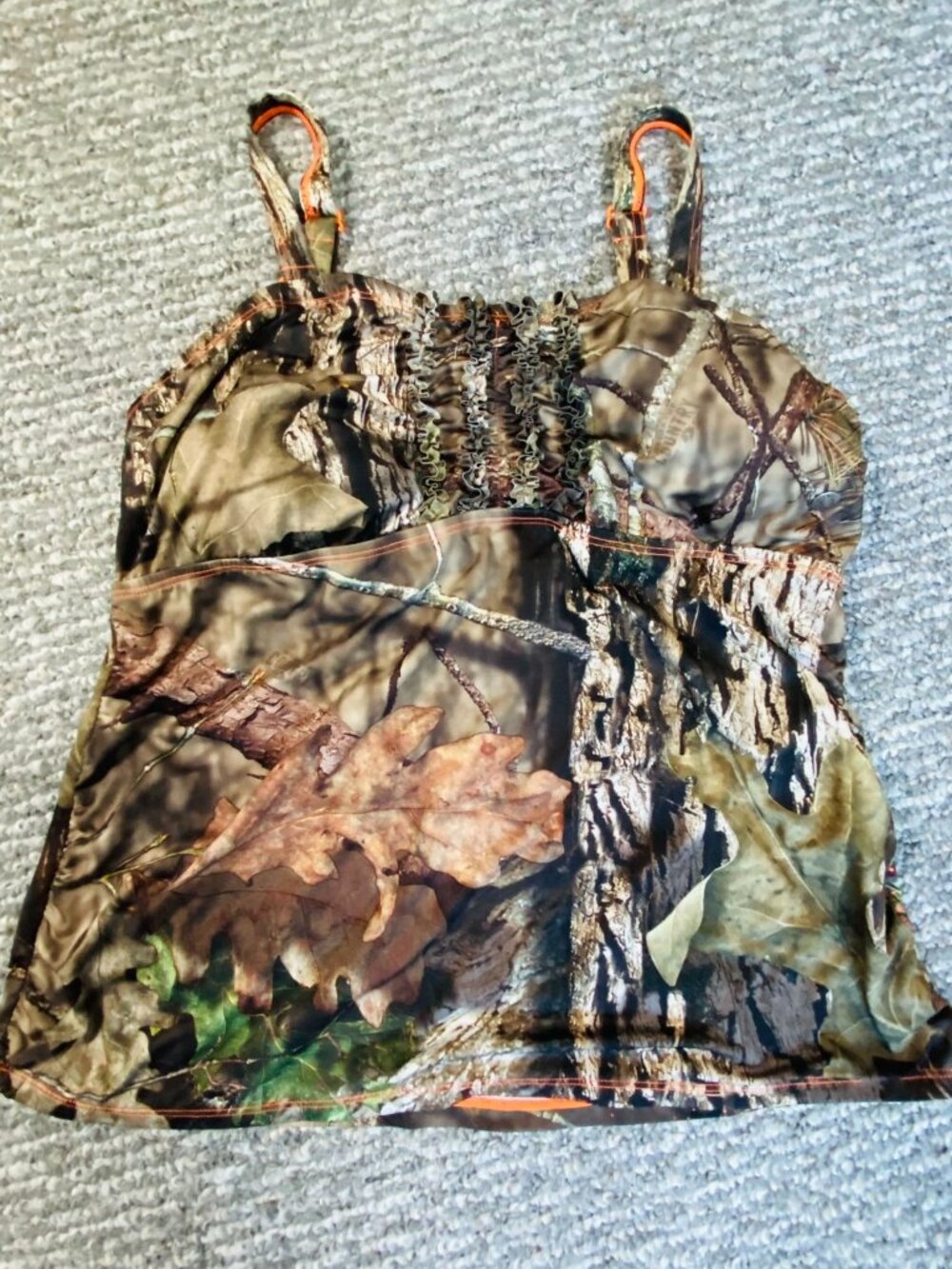 Girls With Guns Camo Tankini Top With Adjustable Straps & Ruffled Front XL Bikin